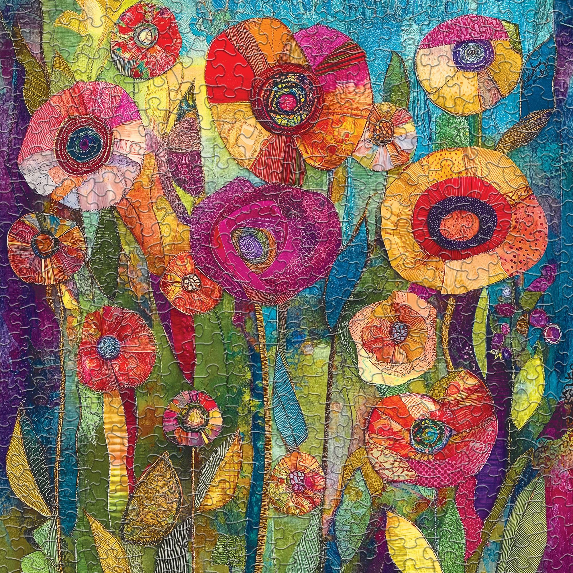 Amazon.com: Springbok Patchwork Petals 500 Piece Jigsaw Puzzle for